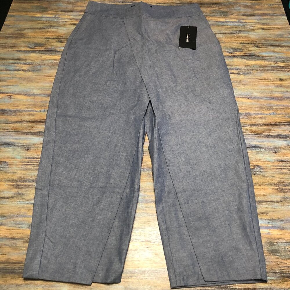 Zara Basics Collection Pants Overlap Wrap Front B… - image 7